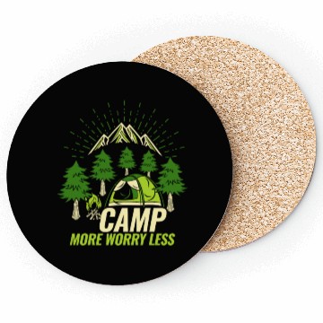Discover Camping Camp more Worry less Coasters
