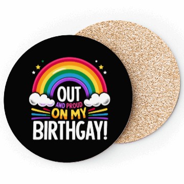 Discover Birthgay Gay Pride Flag Pride Month Equal Rights Coasters