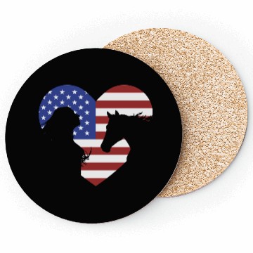 Discover American Flag Horse lover for girls & women Coasters
