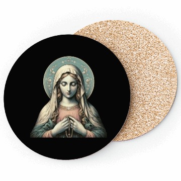 Discover Serene Madonna ic Image Coasters