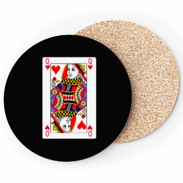 Discover Queen of Hearts Playing Card Coasters