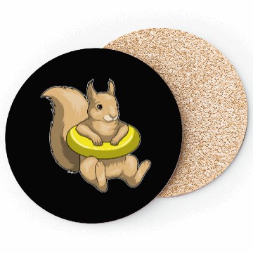 Discover Squirrel Swimming Swim ring Coasters