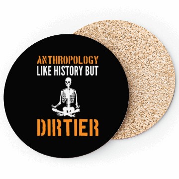 Discover Funny Skeleton Ancient Archaeology Anthropologist Coasters