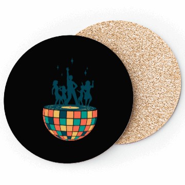 Discover Disco ball - Dancing - Groovy - Clockwork Elements Coasters