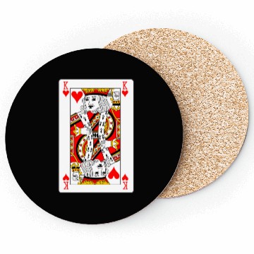 Discover King of Hearts Playing Card Coasters