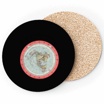 Discover Flat Earth Theory World Map - Funny Conspiracy The Coasters