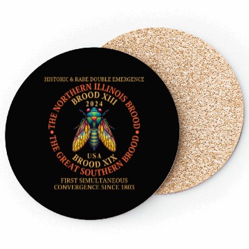 Discover Cicada 2024 Event Brood XIX & XIII Emergence Coasters