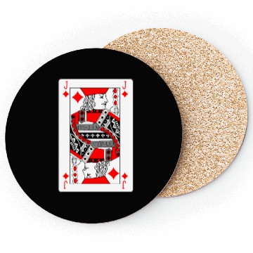 Discover jack Playing card Coasters