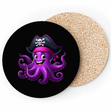 Discover Funny pirate octopus Coasters
