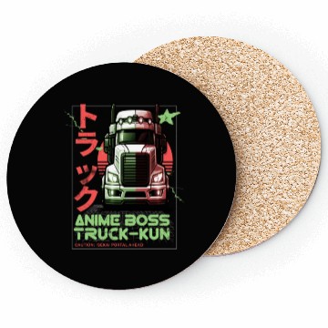 Discover Anime Boss Truck-Kun Isekai Manga Otaku Funny ja Coasters
