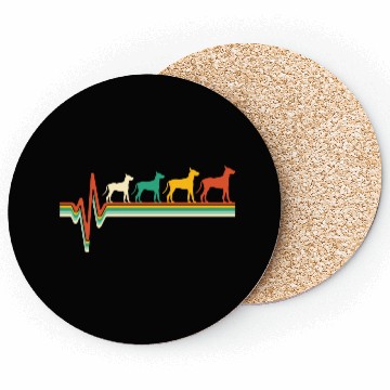Discover Great dane retro heartbeat Coasters