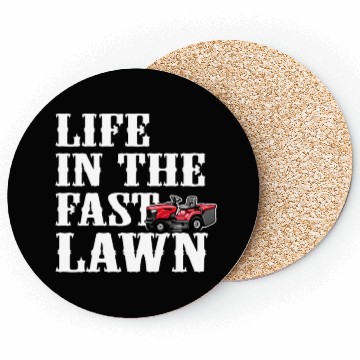 Discover Lawn Mower Racing Gardener Racing Coasters
