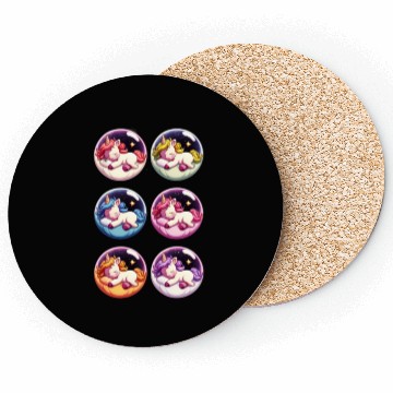 Discover Unicorn sticker set Coasters