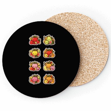 Discover Sweet fruit sticker set Coasters