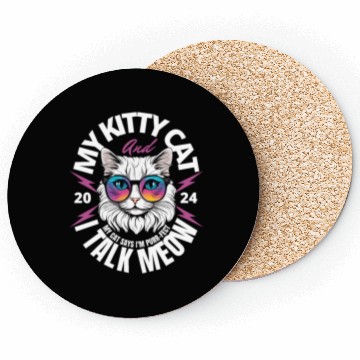 Discover White Cat Coasters