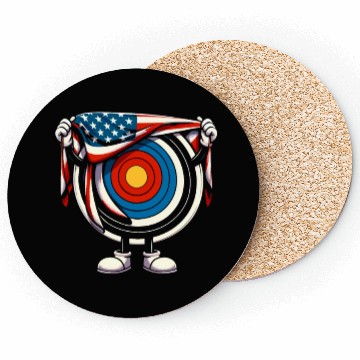 Discover Archer USA FLAG Patriot Archery Coasters