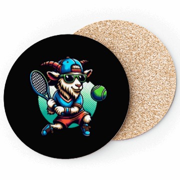 Discover Goat Tennis Player Court Match Design Coasters
