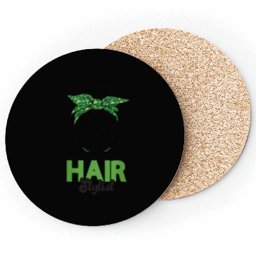 Discover Hairstylist St Patrick's Day Shamrock Messy Bun Coasters