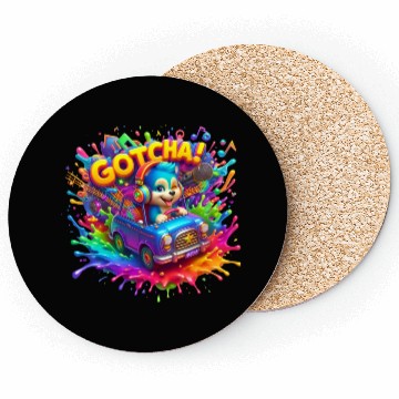 Discover Stellar Cadence: Symphony of Neon Hues - GoTCha! Coasters