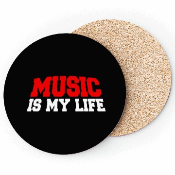 Discover Music Is My Life Party Club Concert Sound Love Coasters