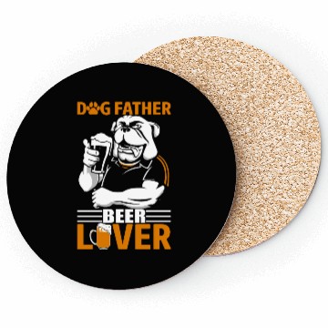 Discover Dog father beer lover Coasters