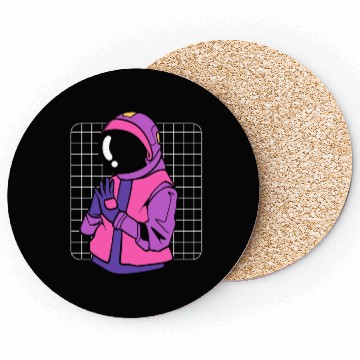 Discover Cyberpunk Astronaut Digital Artist Coasters