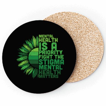 Discover Mental Health Sunflower Coasters