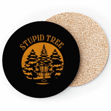 Discover Stupid Tree Disc Golf Frisbee Coasters