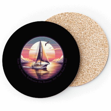 Discover Sunset Sailing Bliss Coasters