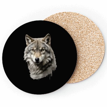 Discover Wolf Kaleidoscope Coasters