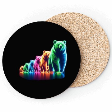 Discover Neon Bears Coasters