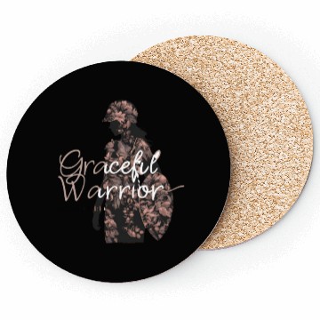 Discover Graceful Warrior Flower Background Design Coasters