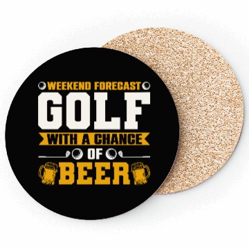 Discover Weekend Forecast Golf with a Chance of Beer Coasters