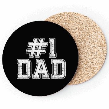 Discover #1 Dad Best Dad Fathers Day Number One Dad Coasters