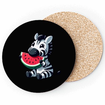 Discover Zebra melon watermelon fruit fruity Coasters