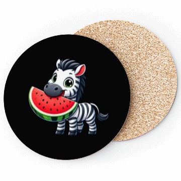 Discover Zebra melon watermelon fruit fruity Coasters