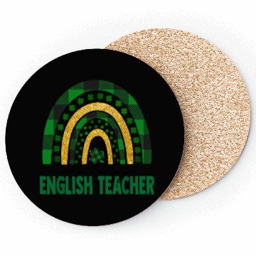 Discover One Lucky English Teacher Rainbow St Patricks Day Coasters