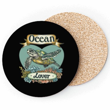 Discover Ocean Lover Sea Turtle Coasters
