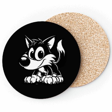 Discover Little Howler: Baby Wolf Design Coasters