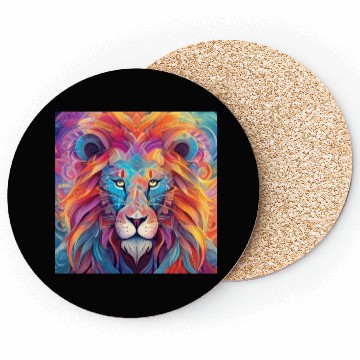 Discover Majestic Rainbow Lion Coasters