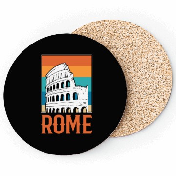 Discover Rome Italy Vintage Museum Curator Coasters