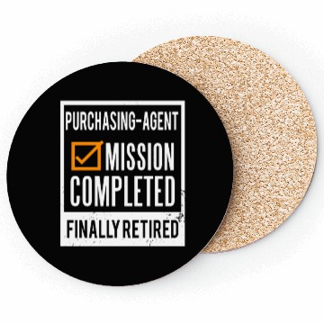 Discover Retirement gift idea Retired Purchasing-Agent Coasters