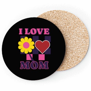 Discover " I LOVE U MOM " design: mothers day Coasters