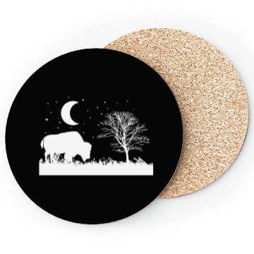 Discover Bison eating Grass Animal Coasters
