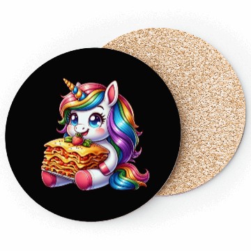 Discover Unicorn Enjoys Italian Lasagna Coasters