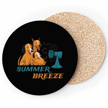 Discover Summer Breeze with funny dogs Coasters