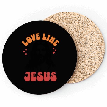 Discover Love Like Jesus Retro 70s Style Coasters