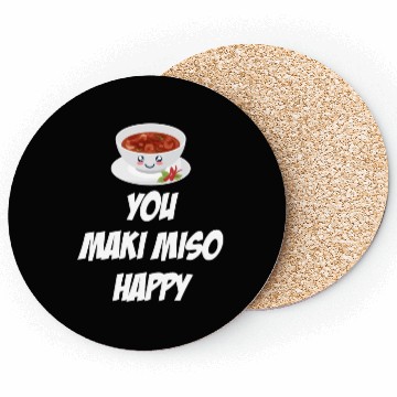 Discover You Maki Miso Happy Asian Chinese Cuisine Coasters