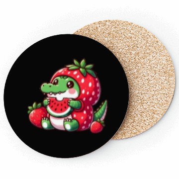 Discover Crocodile in watermelon costume Coasters