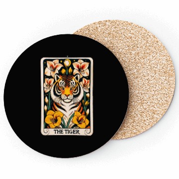 Discover The Tiger Tarot Card Coasters
